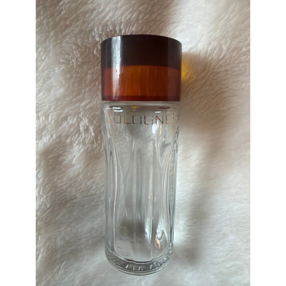 Empty Mens Clear Glass Cologne Bottle Aphrodisia Faberge Collectible Plastic Cap